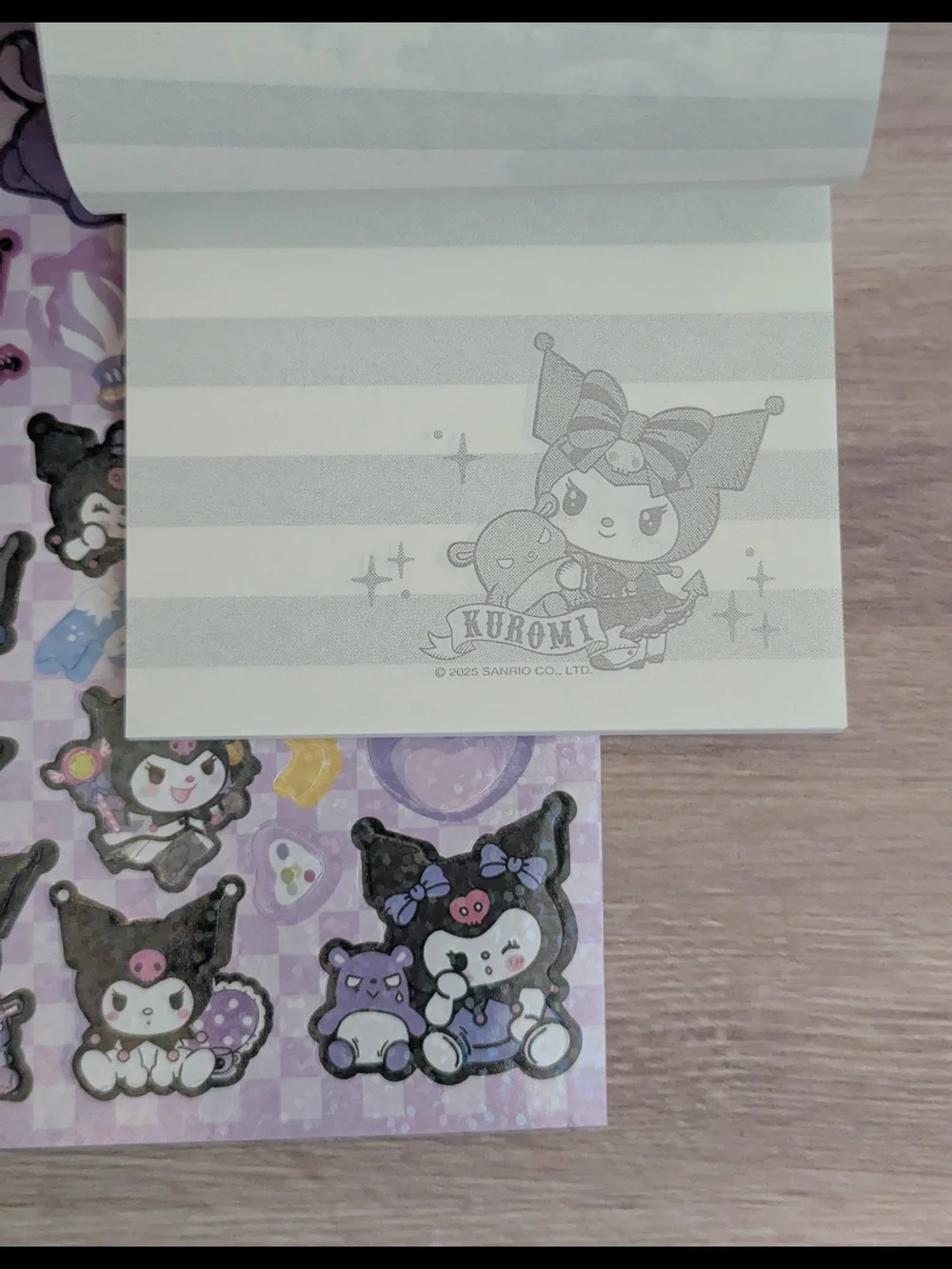 Kuromi Purple Sticker, Mystery Pen & Notepad Set